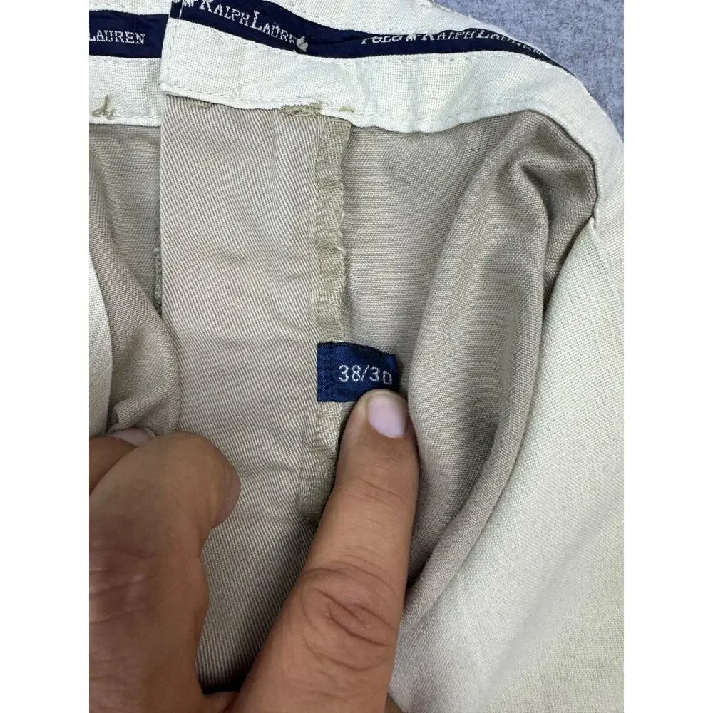 Polo Ralph Lauren‎ Pants Men's 38x30 Tan Classic Fit Chino Brown Measures 35x30